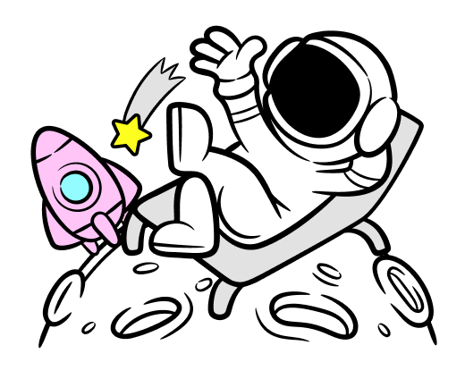 Illustration av en astronaut